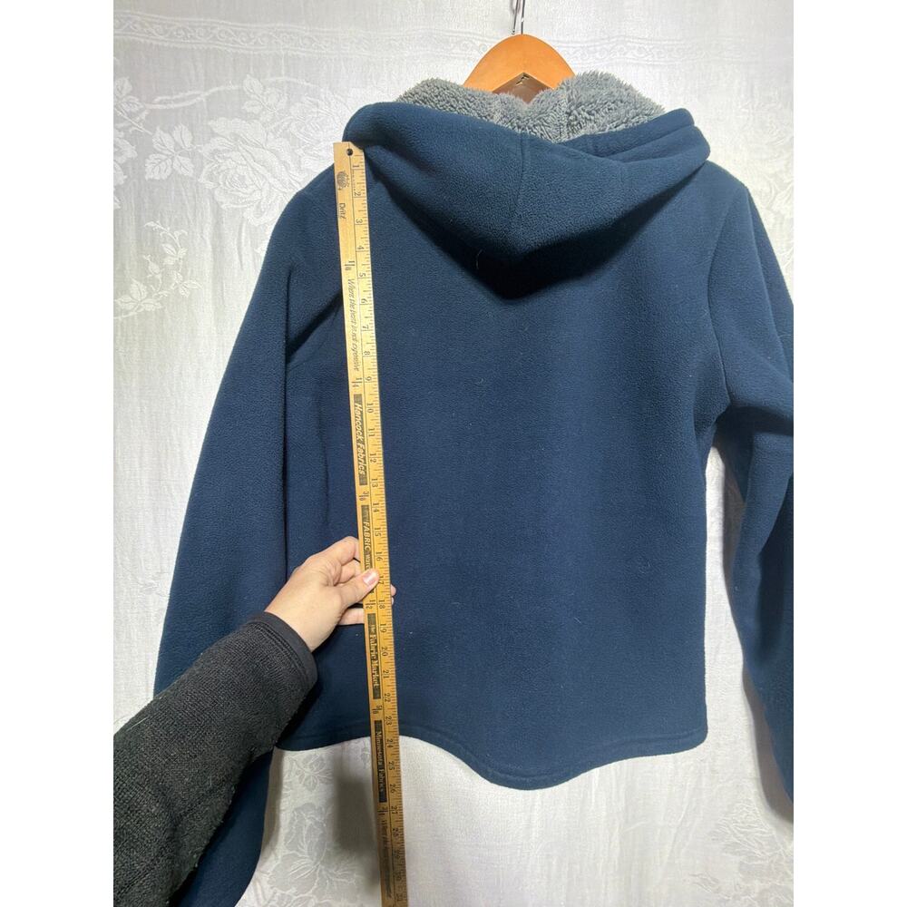 Kavu Hoodie Medium Navy Blue Fleece Lined Full Zip Sweatshirt Fuzzy Sherpa - Picture 6 of 6